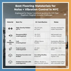 Best Flooring Materials for Noise + Vibration Control in NYC